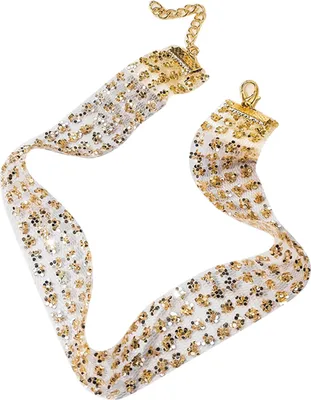 Produktbild von Mode Frauen Shiny Paillette Dekor Halskette Party Club Schmuck Chocker Geschenk-Golden