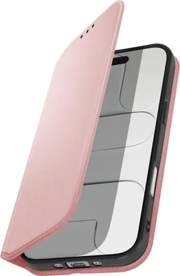 Productafbeelding van Avizar, iPhone Air hoesje met klep, kaarthouder en standfunctie, roze