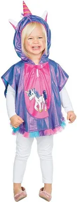 Produktbild von Mottoland Unicorn Cape, Maskenkostüm, Kind, Weiblich, Tier, Einhorn, Blau, Pink, Violett