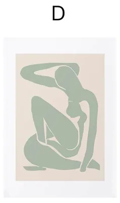 Produktbild von Poster Matisse Blumen Körper| Bilder Wohnzimmer | Wandbilder Schlafzimmer | Deko Print ohne Rahmen | Bilder Matisse Beige · Motiv D · 13 × 18 cm