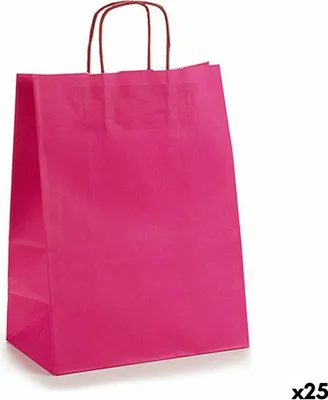 Produktbild von Papiertaschen 24 x 12 x 40 cm Rosa (25 Stück)
