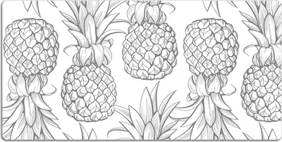 Produktbild von Schreibtischmatte Tischunterlage 90x45 cm Mauspad - Muster in Ananas