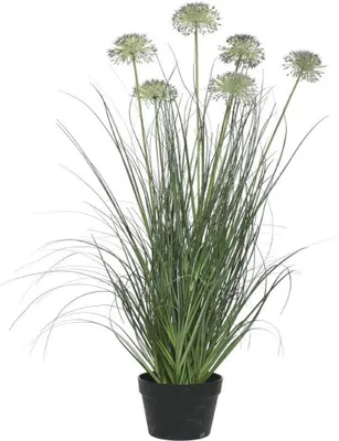 Produktbild von Kunstgras Allium Kunstblume Kunstpflanze Polyester grün H ca. 90 cm