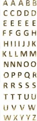 Produktbild von Wachsbuchstaben Set (A-Z) classic Gold 8 mm, zum Verzieren von Kerzen