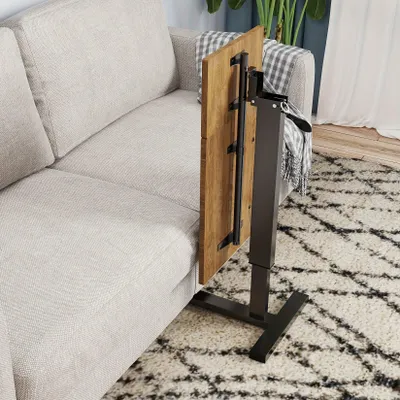 Immagine prodotto di Tavolino portatile per laptop e tavolino da letto con rotelle e piano inclinabile