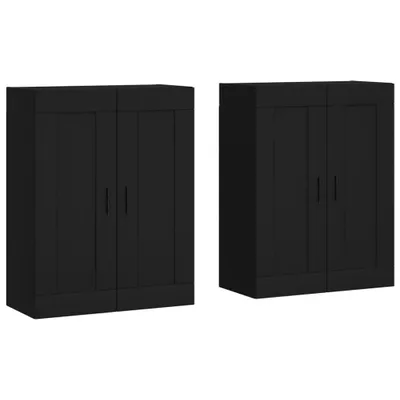 Produktbild von Wandschränke 2 Stk. Schwarz Holzwerkstoff