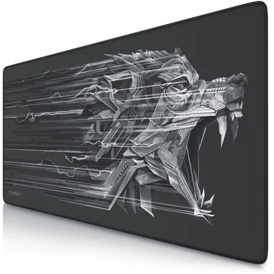 Immagine prodotto di Tappetino per mouse da gioco Titanwolf XXL, 900 x 400 x 3 mm, tappetino da tavolo, lavabile, retro antiscivolo, velocità e precisione, nero