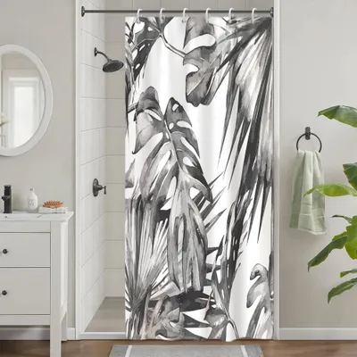 Imagen del producto de Cortina de ducha impermeable con diseño tropical