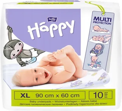 Produktbild von Bella Baby Happy Wickelunterlage 60 x 90 cm 10 Stück