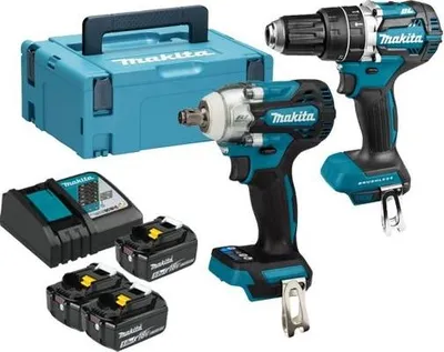 Produktbild von Makita 18V Kit (Dhp484+Dtw300) 3X5.0Ah Dlx2359Tj1