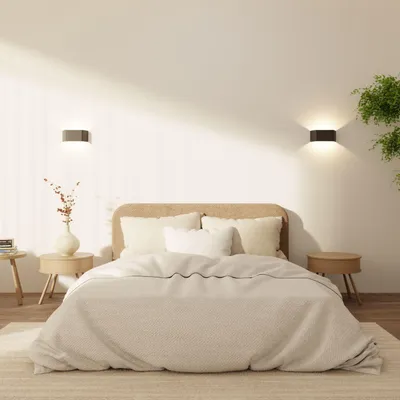 Productafbeelding van LUMIÈRE Design Wandlamp 'Ombra' LED warmwit IP54 Up- & Downlight Zwart