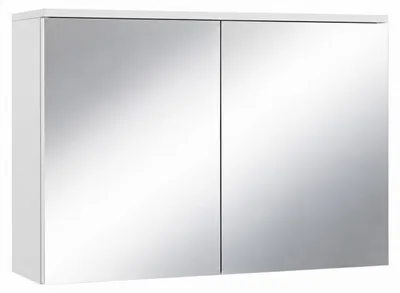 Immagine prodotto di Badplaats Specchio Contenitore Toledo 80 x 20 x 60 cm - Bianco Opaco - Colonna Bagno