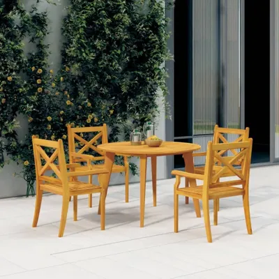 Produktbild von Möbel 5-tlg. Garten-Essgruppe Massivholz Akazie - Gartenmöbelgarnituren 3058001