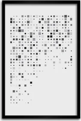 Produktbild von Bild - Bilderrahmen - 40 cm x 60 cm - MDF - Rahmen - Wandkunst - Abstraktionsquadrate