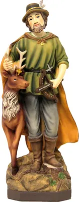 Produktbild von FADEDA Hlg. Hubertus  / Höhe:30 cm / handbemalt / detailgetreue Krippen Figuren - Weihnachten Tisch Dekoration Krippe Zubehör