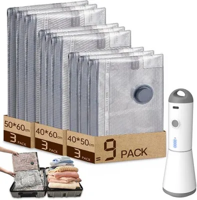 Obrázok produktu pre Čierne vákuové vrecká, 20 ks, 30 × 34 cm, USB pumpa, ochrana proti svetlu, príslušenstvo pre 3D tlačiarne