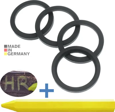 Produktbild von 4X Zentrierringe 72,0 x 56,1 mm Dunkelgrau Felgen Ringe + 1x Reifen Kreide Fett Stift