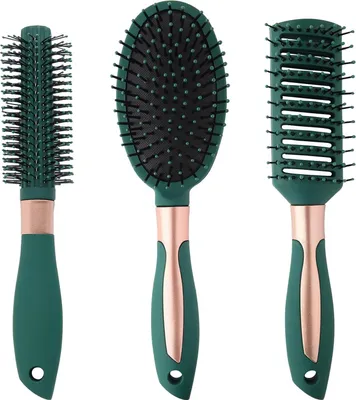 Produktbild von Haarbürsten-Set für Frauen - Entwirren und Massieren - 3 Stück