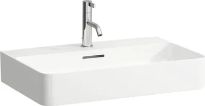 Produktbild von Laufen LF Val Waschtisch Unterbau, 81028.4, 1 Hahnloch, mit Überlauf, 650x420, weiß, 1 Stk.