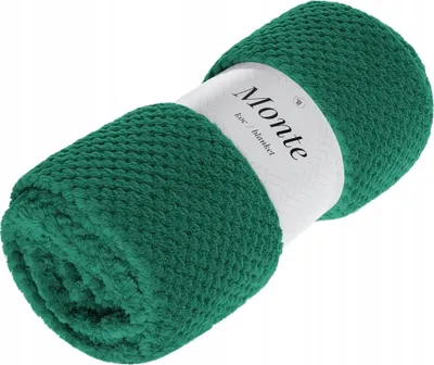 Zdjęcie produktu dla Zielony Koc Miękka Narzuta Z Mikrofibry Sofa Koc Monte 200X220