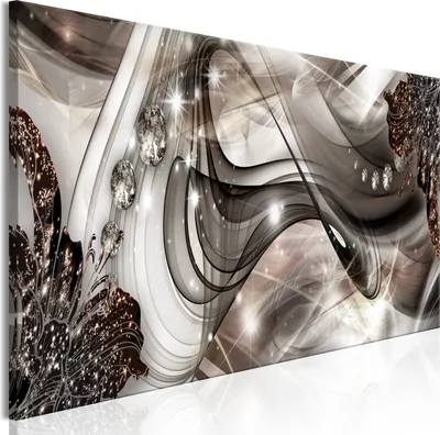 Produktbild von Modernes Wandbild a-A-0777-b-a (150x50 cm) - 1 Teilig Bilder Fotografie auf Leinwand Foto Bild Dekoration Wand Bilder Kunstdruck ABSTRAKT BLUME