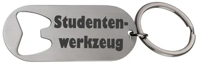 Schlüsselanhänger Flaschenöffner Studentenwerkzeug, 7 x 3 cm, Metall