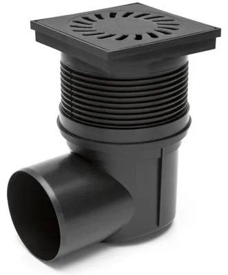 Produktbild von Hofablauf Gußeisenrost 150x150mm Balkonablauf Siphonsystem Kellerablauf 324 V Li