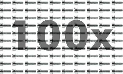 Produktbild von 100 Stück WÜRTH selbstschneidend Schraube M5x0.8x16 DIN912-SB(DIN78)-Z1(6902)-8.8-A2K Schabenut