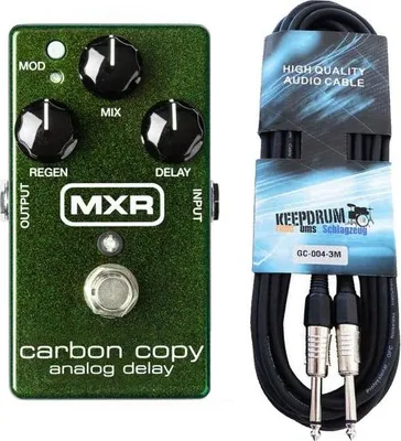 Image de MXR Pédale d'effet M169 Carbon Copy Analog Delay avec câble