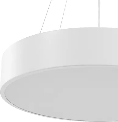 Zdjęcie produktu dla BELIANI Lampa wisząca biała akryl stal zintegrowane oświetlenie LED okrągła pierścieniowa do kuchni sypialni nowoczesna glamour