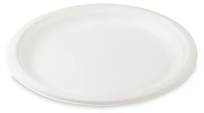 Produktbild von 50x Grillteller Fleischteller rund aus Zuckerrohr-Bagasse Ø 26 cm