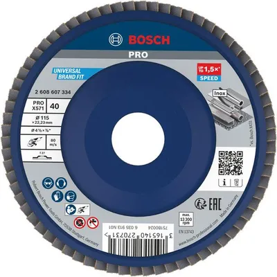 Produktbild von PRO X571 Fächerschleifscheibe, gerade, 115 mm, K40