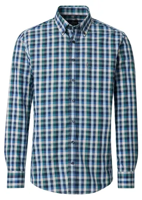 Produktbild von Casa Moda – Herren – Langarm-Freizeithemd Freizeithemd langarm aqua bis petrol – Art. 126132690