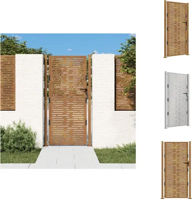 Obrázek produktu pro vidaXL Zahradní brána 105x180 cm Cortenová ocel Čtvercový design - Zahradní brány