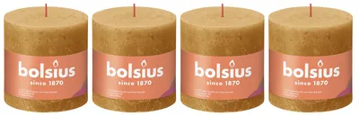 Produktbild von 4er-Set Stumpenkerze - Höhe 10 cm - Durchmesser 10 cm - Rustik - Honigwabengelb