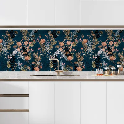 Produktbild von Klebefolie für die Küche – Lumaléa – Blumen – Klebefolie + MATT-Schutz – 60 x 60 cm
