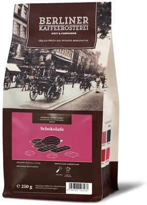 Produktbild von Berliner Kaffeerösterei - aromatisierter Espresso Schokolade (250g / Bohne)