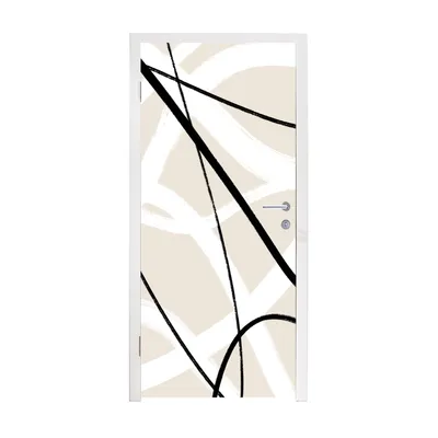 Obrázok produktu pre MuchoWow® Tapety na dvere - Samolepiaca fólia na dvere - Línia - Abstraktné - Minimalizmus - Pastel - 205x80x0.1cm - Plagát na dvere - Samolepiaca fólia na