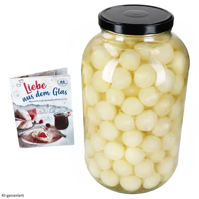 Produktbild von Einmachglas 4,25L Vorratsglas TO100 Deckel schwarz Rezeptheft