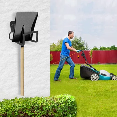 Produktbild von Metallene Gartenschlauchhalter - wandmontiert - 1 Stück - schwarz - langlebig