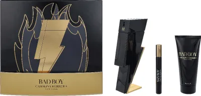 Zdjęcie produktu dla Carolina Herrera Bad Boy Woda toaletowa spray 100ml Zestaw 3 artykułów