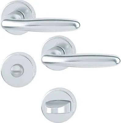 Produktbild von Hoppe Verona Rosettengarnitur Aluminium F1 Natur 1510/42KV/42KVS, Bad / WC, SK / OL