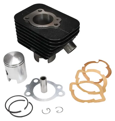 Zdjęcie produktu dla Cylinder DR Evolution 50 ccm, żeliwo szare, średnica 12 mm, średnica cylindra 40 mm, przeznaczony do skuterów Piaggio Ciao, PX, Bravo