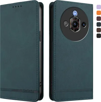 Obrázek produktu pro Pouzdro pro ZTE Nubia Focus Pro 5G, retroPolyuretankožené flip pouzdro s stojánkem a přihrádkami na karty Zelený