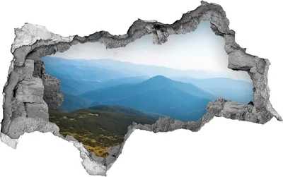 Produktbild von Selbstklebender Loch-3D-Aufkleber 95x73 cm Tatra-Nationalpark