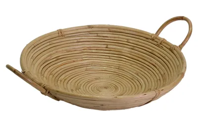 Immagine prodotto di Cesta giunco naturale con manici tondo cm Ø40xh10x40