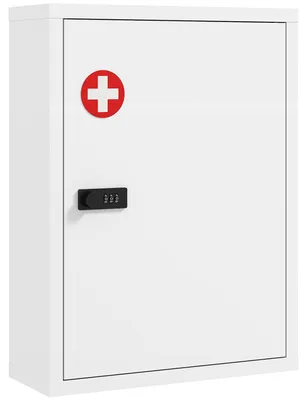 Produktbild von HOMCOM Medizinschrank, abschließbarer Medikamentenschrank mit Zahlenschloss
