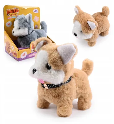 Produktbild von Interaktiver Plüschhund Terrier - Spielzeughund läuft & bellt mit Batteriebetrieb