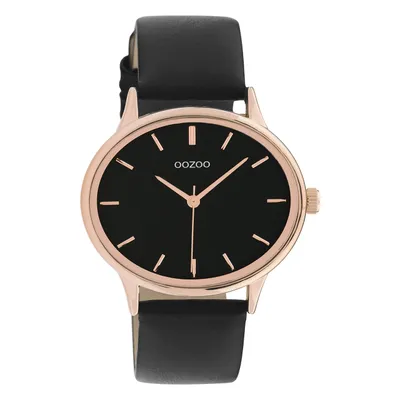 Produktbild von Oozoo Armbanduhr schwarz Leder Timepieces Damen Analog-Quarzuhr UOC11054