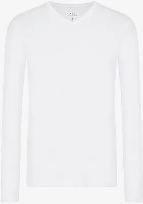 Produktbild von Armani Exchange 8nzm99_zja5z Langarm-t-shirt Mit V-ausschnitt Weiß XL Mann Weiß XL